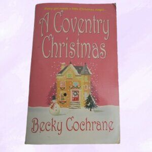 A Conventry Christmas by Becky Cochrane Novel book in pink and white.